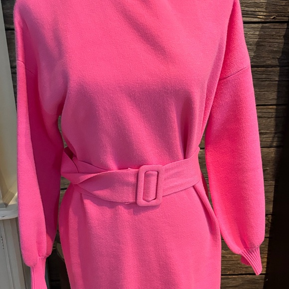 Yllw the Label Pink Coco Long Sleeve Sweater Dress - Picture 5 of 11